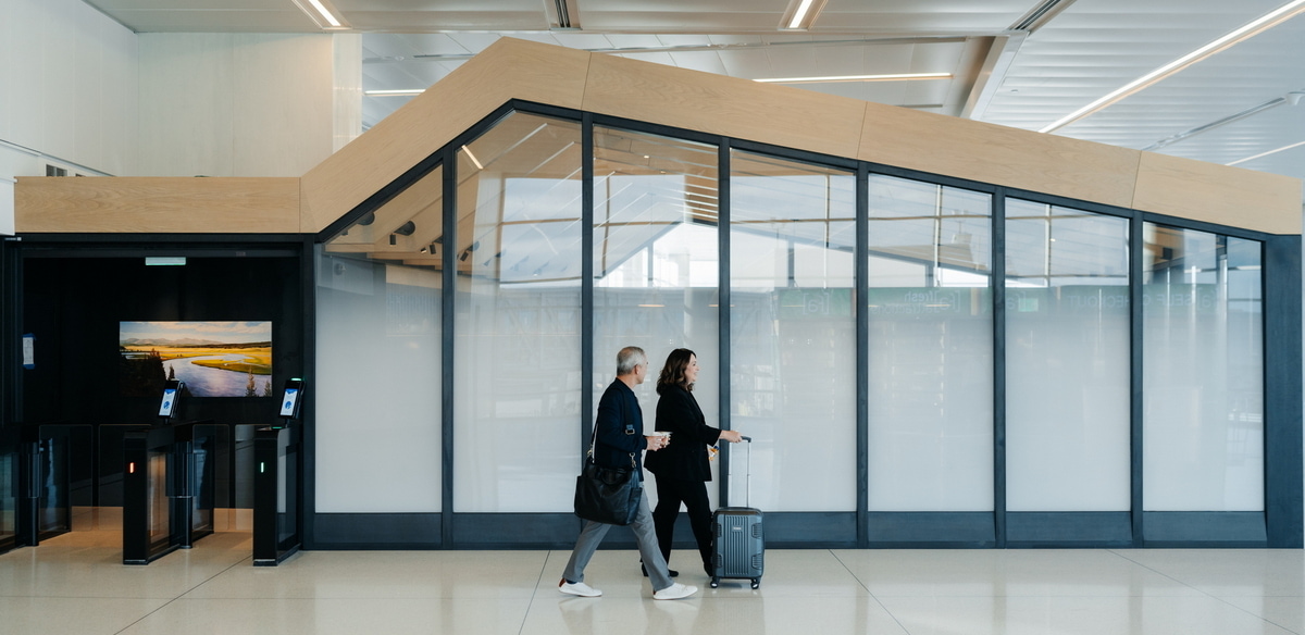 United Club Fly outside showing automated entrance gates