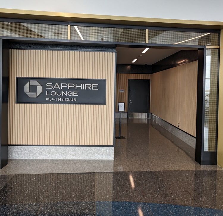 terminal entrance and elevator to lounge.