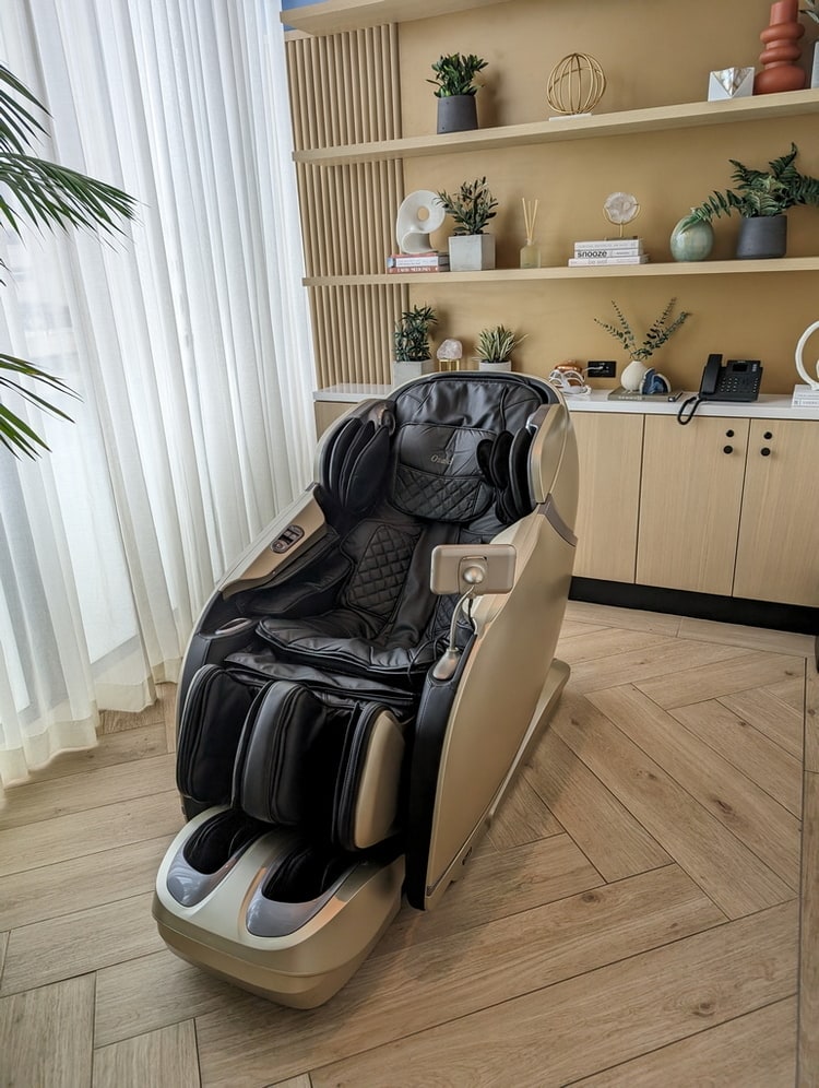 wellness room with massage chair.