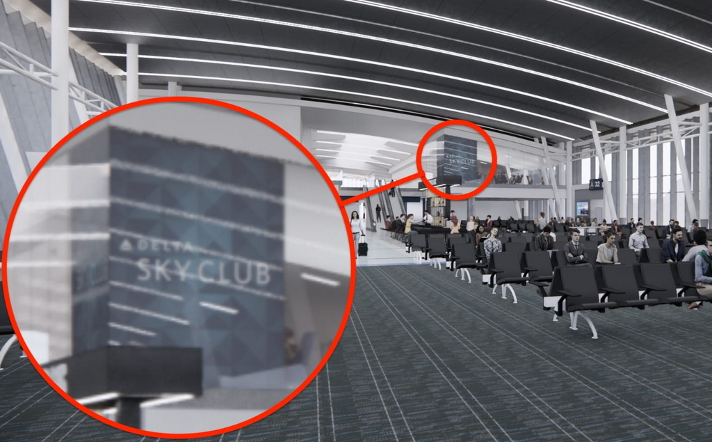 Mockup image of a Sky Club sign.