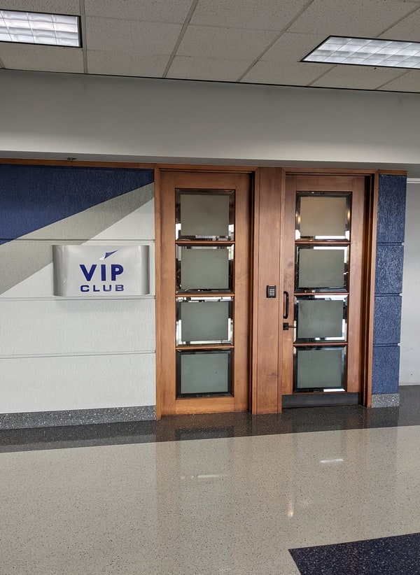 view for the outside of the door and keypad.