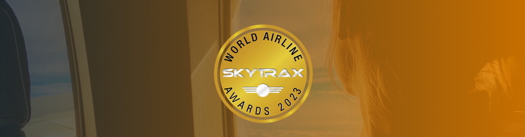 SKYTRAX 2023 Awards yellow logo.