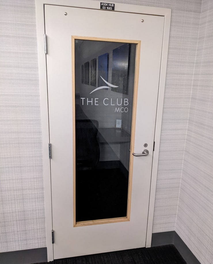 door to the entrance of the private phone room.