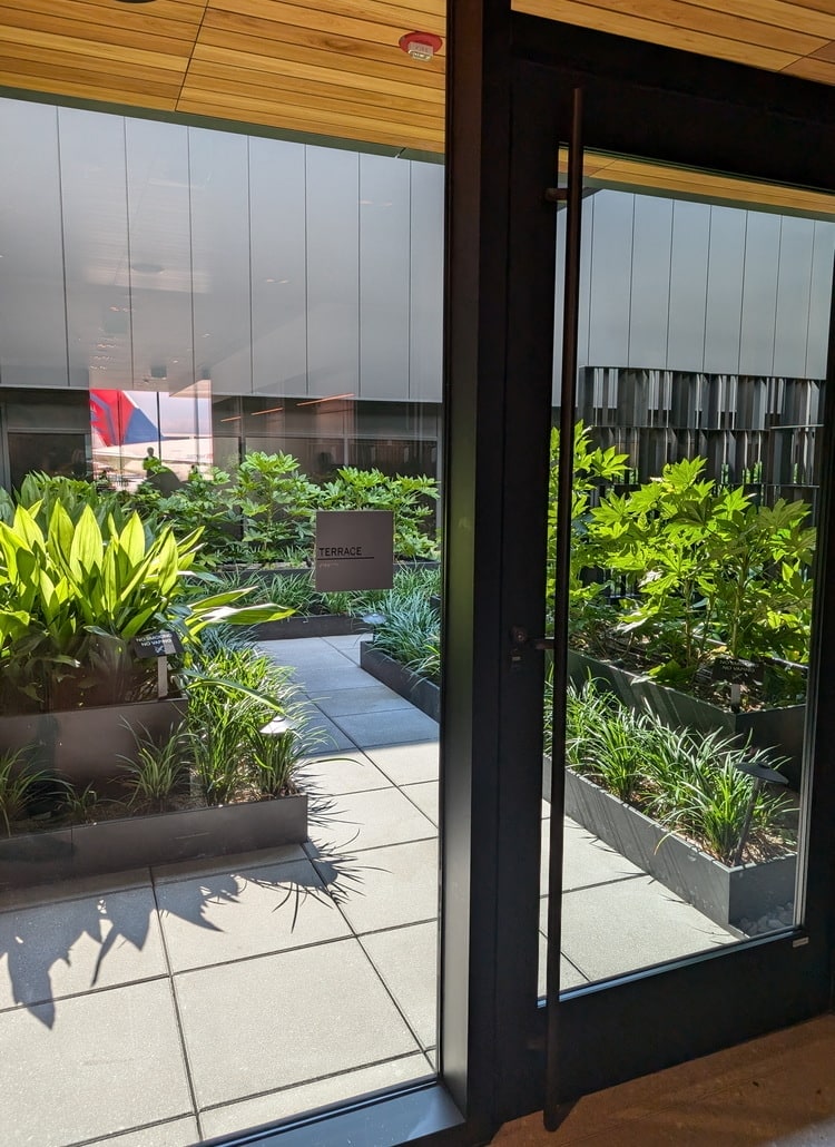 door going outdoors to one of the two outside terrace areas.