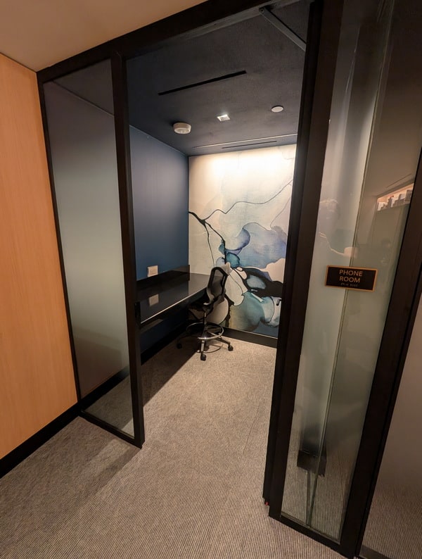 closed in private phone room.