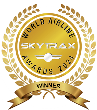 SKYTRAX 2024 Awards yellow crest logo.