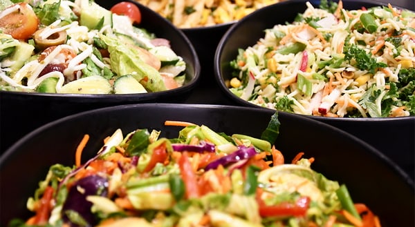 salads and other dishes.