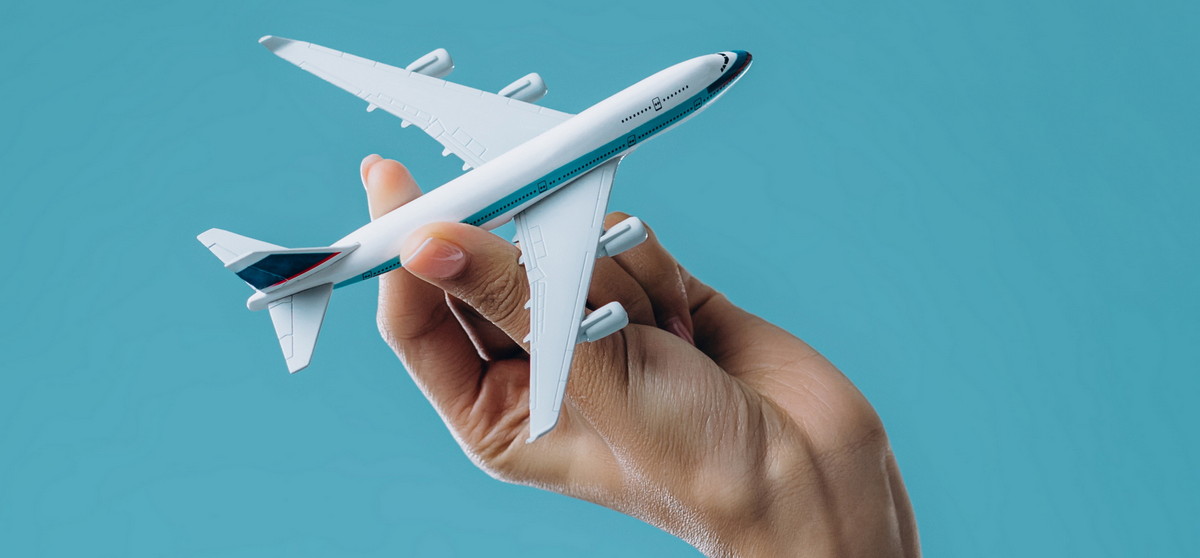 A small toy airplane.