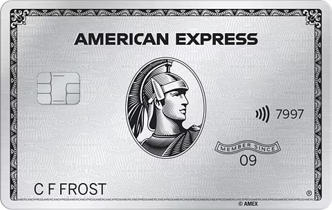 Silver American Express Platinum credit card.