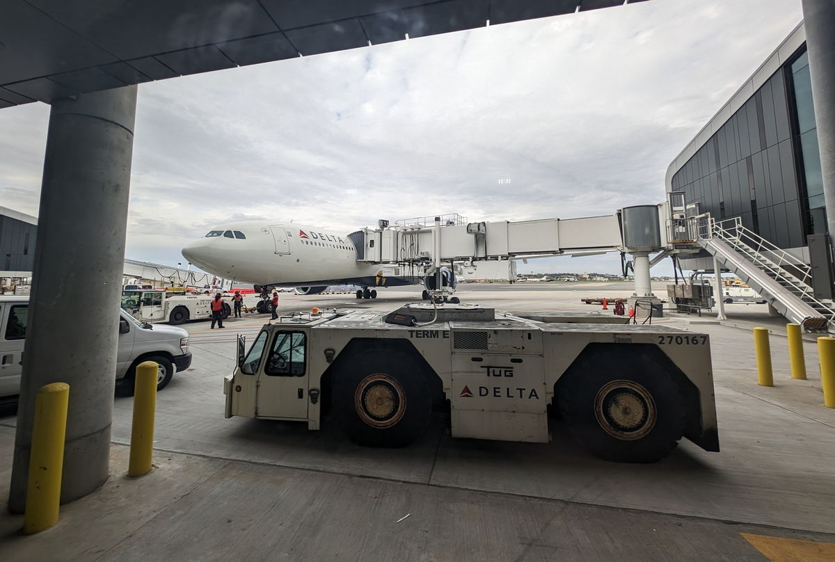 ramp area under terminal E, bus area.