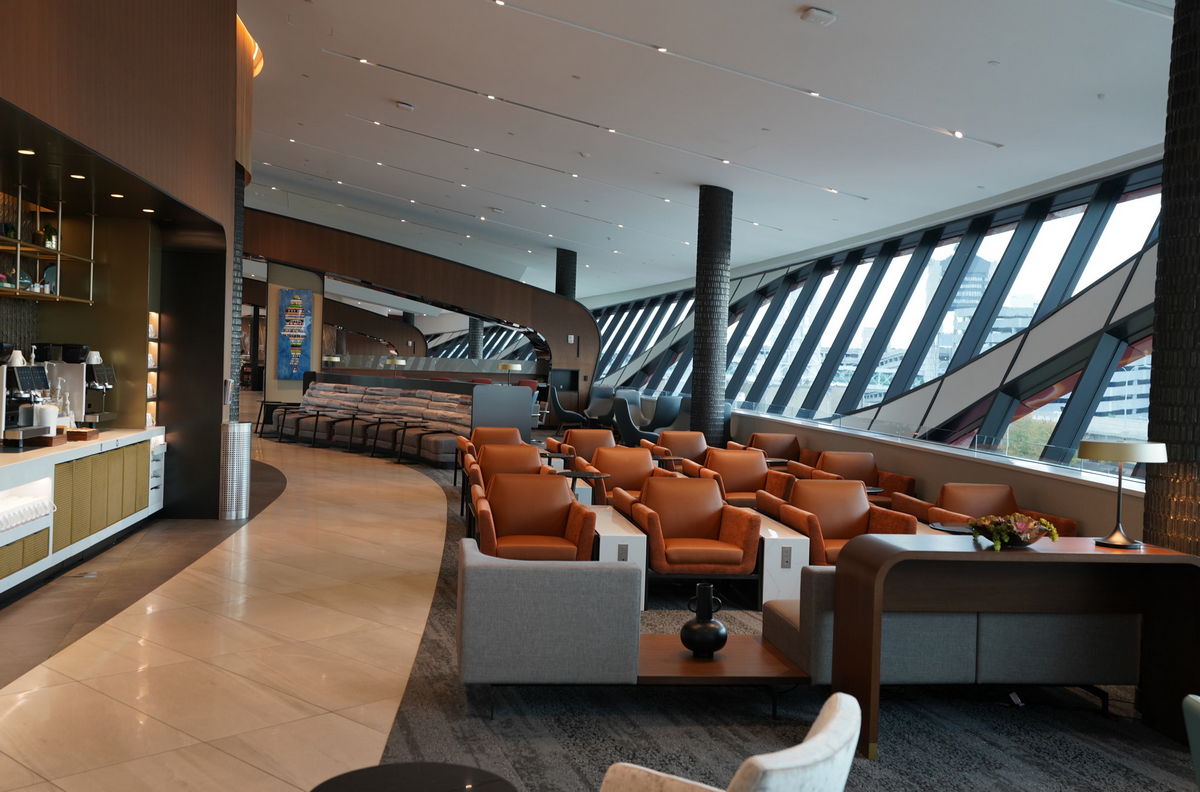 seating area with beverage station to the side including espresso.
