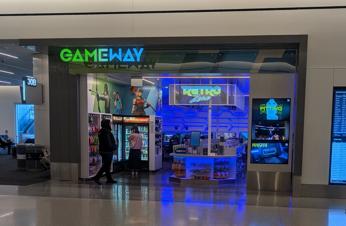 Front entrance to the Gameway lounge.