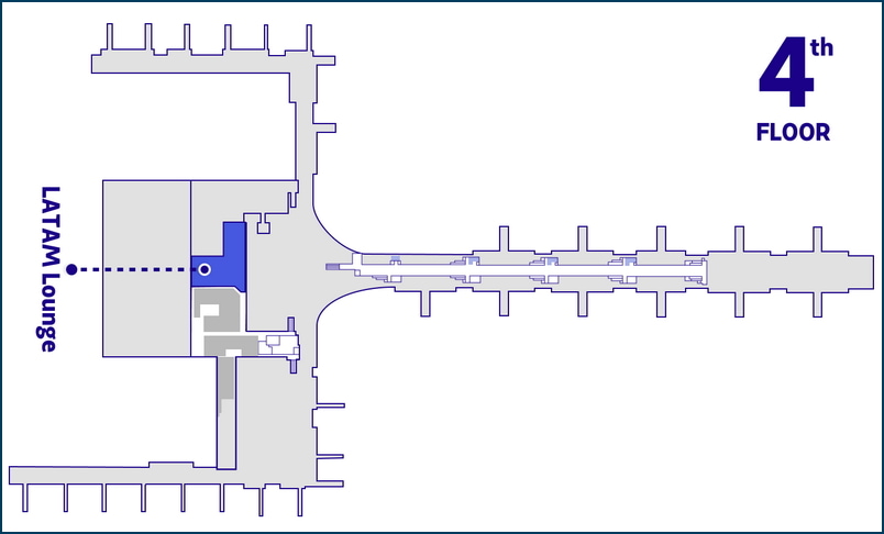 map showing level 4 with the location of the new LATAM lounge in Lima.