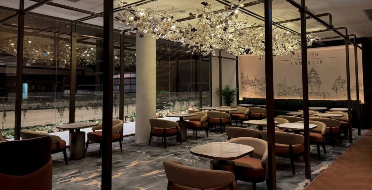 Dining room with upscale chairs and tables.