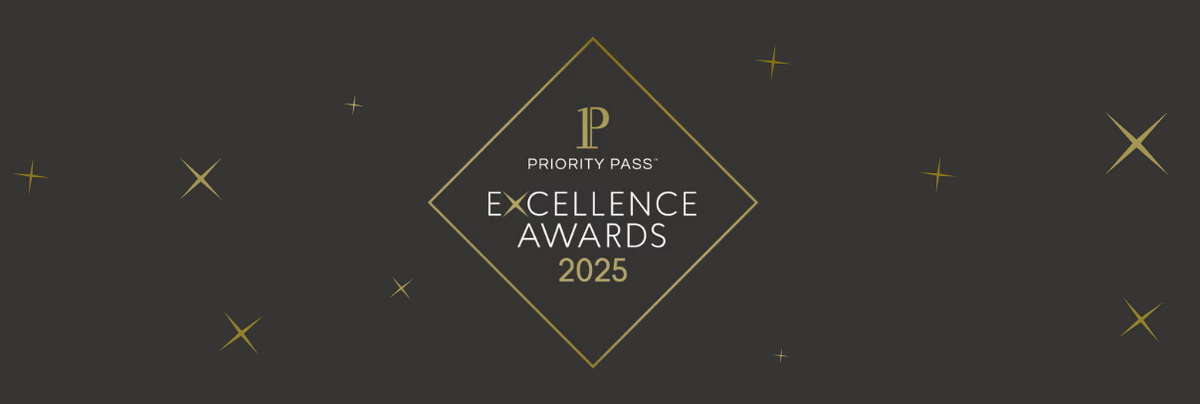 banner showing the 2025 Priority Pass Excellence Awards triangle.
