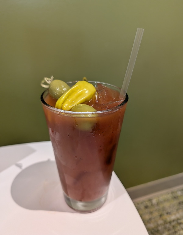 a photo of a Bloddy Mary cocktail.