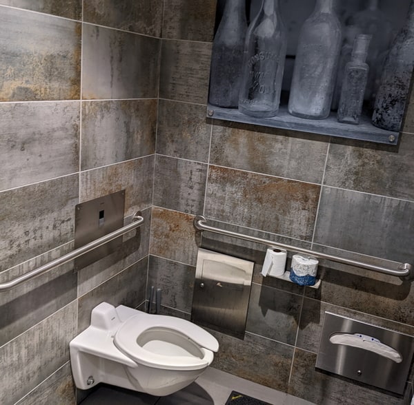 view in the restroom.