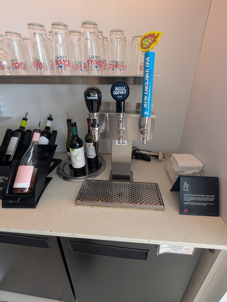 self-serve beer and wine area, next to the self-serve bar.