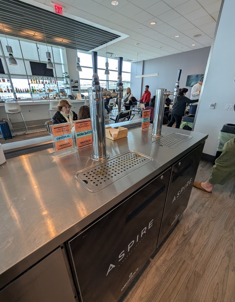 cold brew coffee and tea on tap
