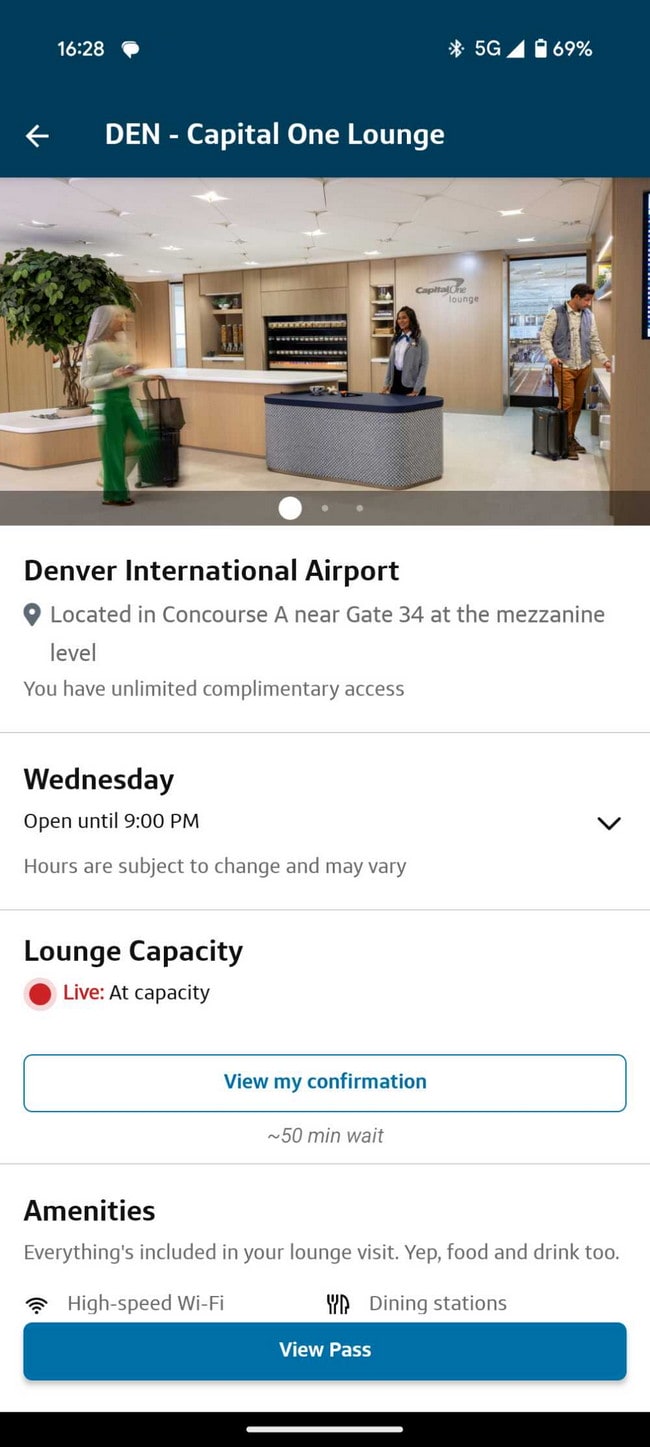 mobile phone screenshot of Capital One app with waitlist.