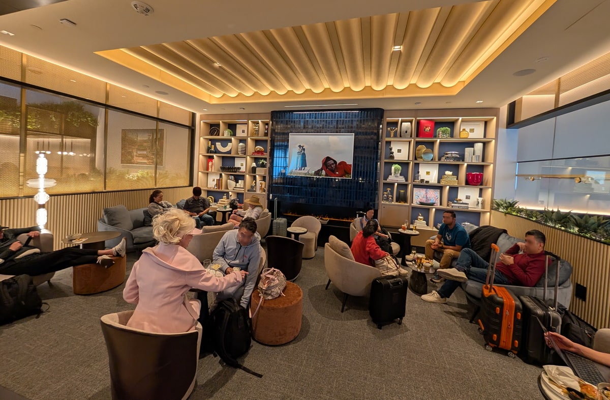 main seating area with fireplace.