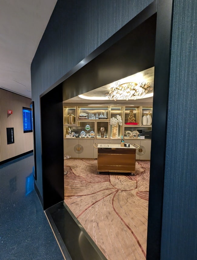 champagne parlorm room located upstairs.