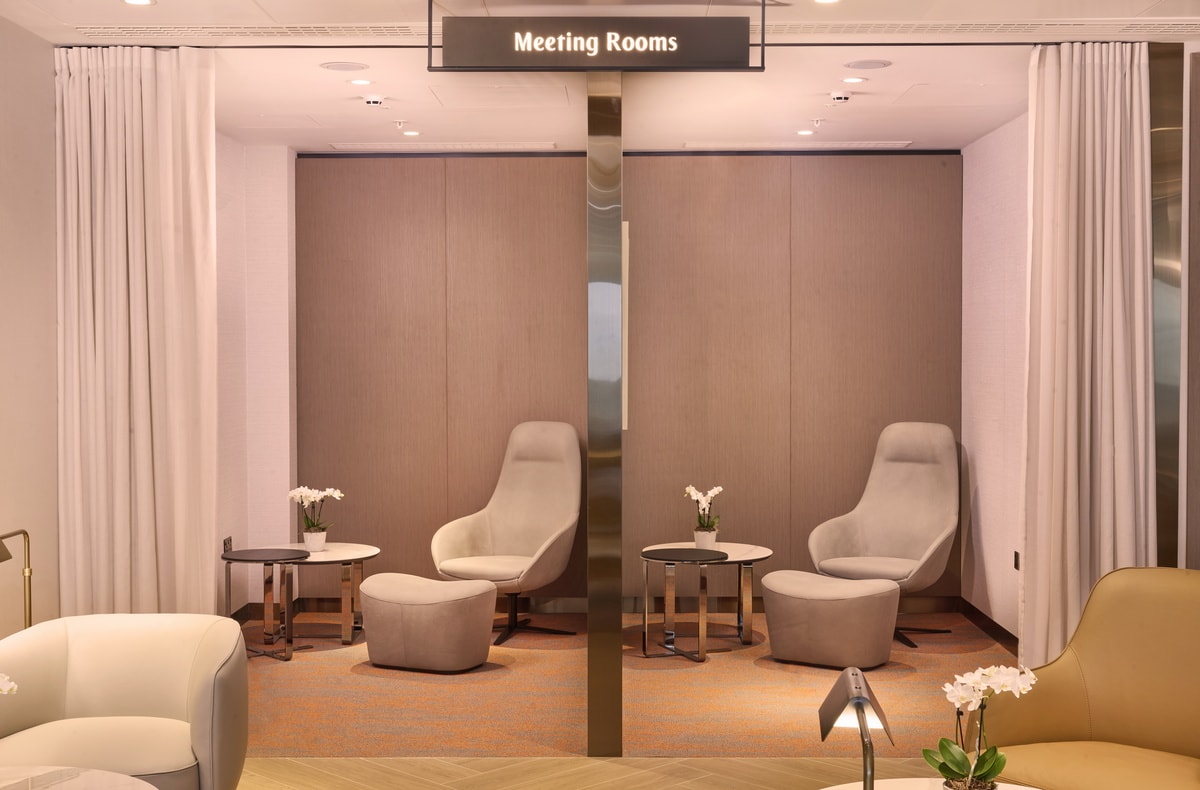 private meeting rooms.