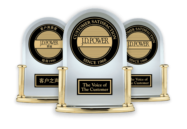 Three J.D. Power Trouphies.