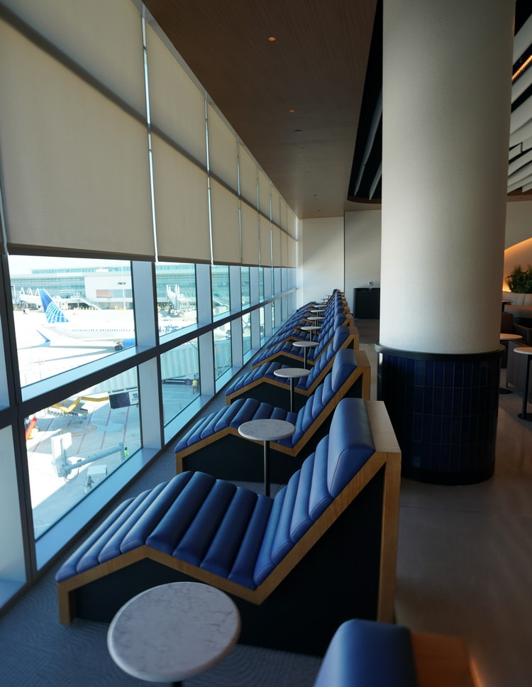 comfortable chairs for sitting while, looking out over the airfield.